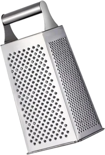 Miniatura 10 de Rallador de acero inoxidable resistente para queso y verduras, versátil rebanador de cuatro caras para papas, jengibre y más herramienta de cocina