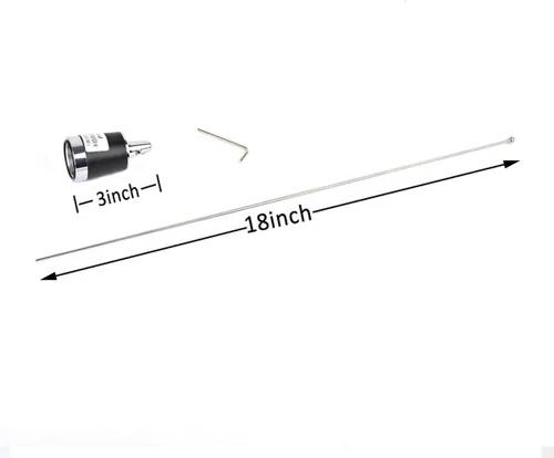 Miniatura 4 de Antenas HYS para aficionados Antena de doble banda NMO de 20 pulgadas VHF 144/UHF 430MHz Montaje en forma de L NMO Antena de radio móvil con soporte