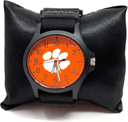 Miniatura 6 de Timex Reloj unisex Collegiate Recruit de 1.496 pulgadas, Michigan Wolverines con correa de tela negra, Negro