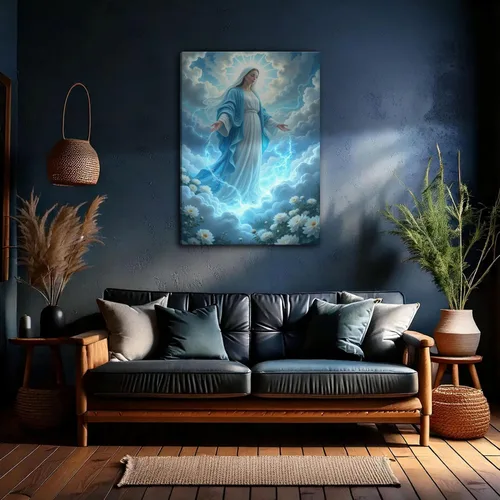 Miniatura 4 de Lienzo de Arte de Pared de la Virgen María. Pintura de Arte Católico. Pósteres de la Madre de Jesús, Arte Impreso para la Iglesia, Dormitorio, Sala