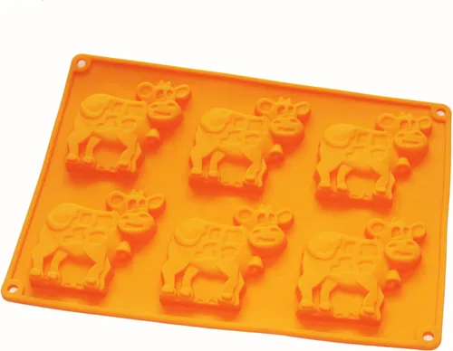 X-Haibei Molde de silicona de vaca lechera para chocolate, galletas, dulces, gelatina y jabón, 1.4 onzas por cavidad, grado alimenticio, fácil