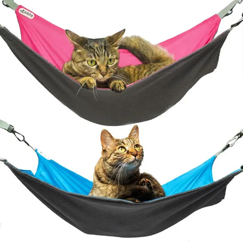 Miniatura 14 de Hamaca Extra Grande para Gatos para Jaula, Cama Colgante, Alfombra Suave Lavable para Exteriores, Almohadilla Refrescante Impermeable para Gatitos