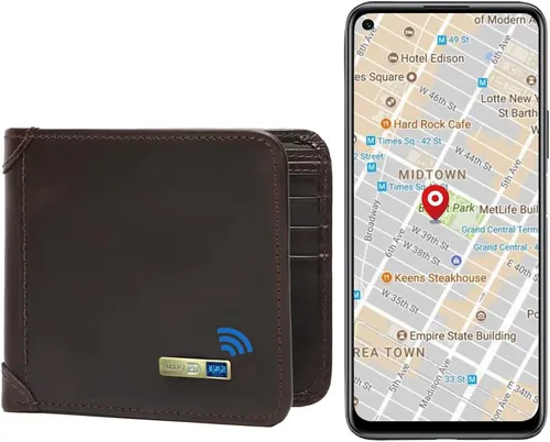 Miniatura 8 de 1 billetera inteligente para hombres, cartera de rastreador, tarjetero con rastreador, rastreador de tarjetas GPS, regalo de Navidad para hombres