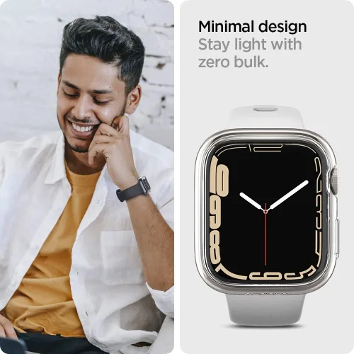 Miniatura 6 de Spigen Thin Fit Diseñado para Apple Watch Case Series 9/8/7 41mm Funda ligera de PC rígida - Negro