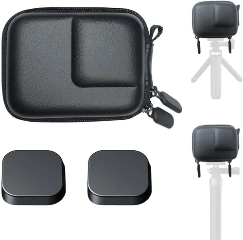 ULBTER Mini bolsa de almacenamiento para GoPro Hero 12 11 10 9 8 negro + Hero12 Hero11 Hero10 Hero9 Hero8 cubierta de goma para lente, cajas de