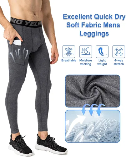 Miniatura 70 de SPVISE Pantalones de compresión para hombre, leggings para deportes, gimnasio, mallas atléticas frescas y secas, capa base para correr, fútbol