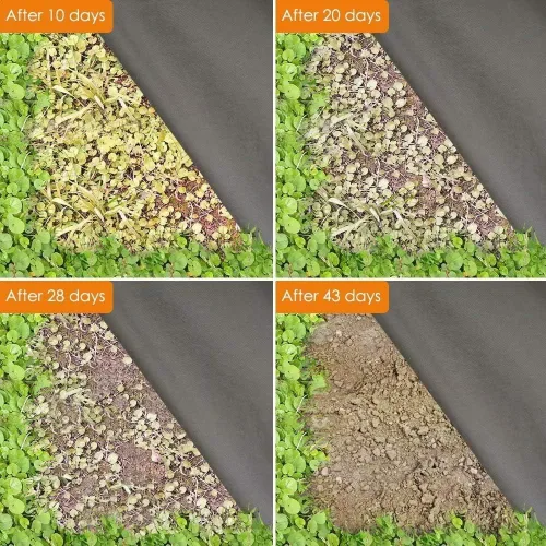 Miniatura 4 de Agfabric 1.5oz 4x50ft tela de barrera de malezas no tejida paisaje pesada no tejida cubierta de suelo para alfombra de jardinería y cama elevada