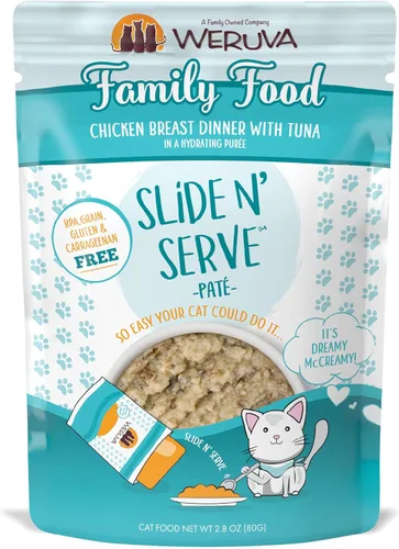 Miniatura 16 de Weruva Slide N' Serve Paté, alimento húmedo para gatos, Let's Make a Meal, cena de cordero y caballa, bolsa de 2.8 oz (80 g) (paquete de 12)
