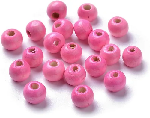 Miniatura 28 de Craftdady 200 cuentas espaciadoras redondas de madera natural negra de 0.394 pulgadas (0.394 in), cuentas sueltas para manualidades, joyería