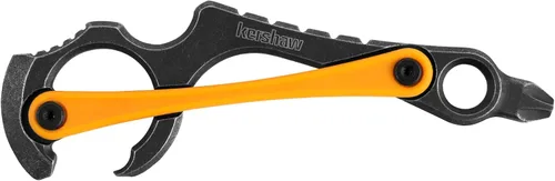 Kershaw Downforce - Llavero multifunción, naranja, llavero con abrebotellas, destornillador Phillips y cabeza plana, mini barra de palanca y agujero