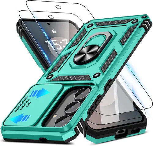 Miniatura 42 de ATUMP Funda para OnePlus Nord N200 5G con protector de pantalla HD con cubierta para cámara deslizante, soporte de anillo de rotación de 360°