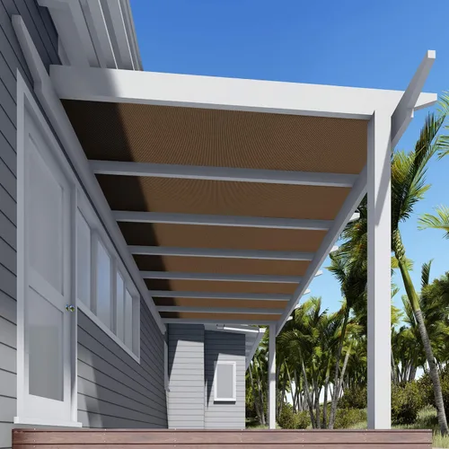 Miniatura 7 de TANG Rollo de tela para parasol de 6 x 15 pies, paño de sombra para patio, pantalla de protección UV para pérgola al aire libre, cubierta de Marrón