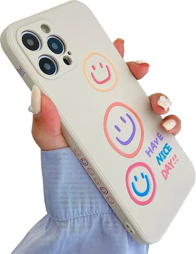 Miniatura 42 de Bonita funda para teléfono compatible con iPhone 13 Pro Max, fundas de silicona líquida, diseño femenino de caricaturas, goma de gel suave de negro