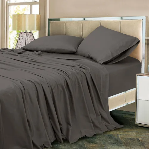 Miniatura 7 de ROYALE LINENS - Juego de sábanas de 300 hilos, 100 % algodón peinado de fibra larga, 3 piezas, sábana individual - 1 sábana ajustada, 1 sábana lisa