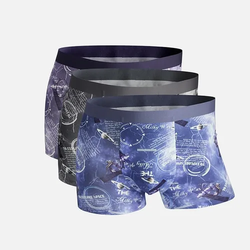 Miniatura 3 de DAIYI Calzoncillos tipo bóxer para hombre, de algodón que absorbe la humedad, sin bragueta, paquete múltiple