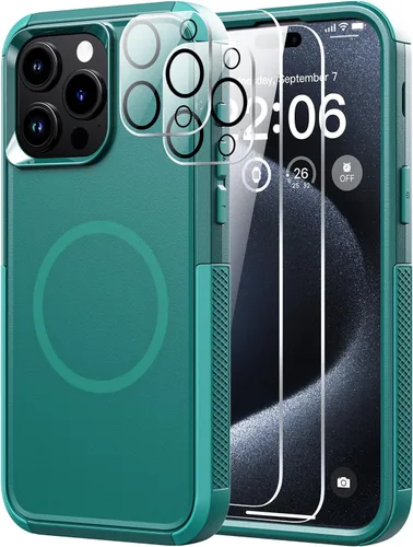 Miniatura 42 de Diverbox Funda para iPhone 13 [compatible con MagSafe] [con protector de pantalla] [a prueba de golpes] [a prueba de caídas] Funda de protección