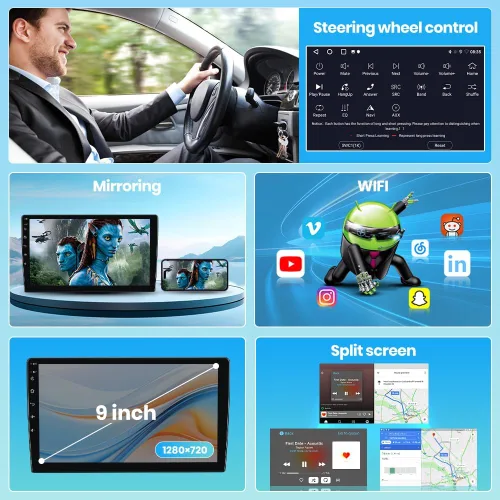 Miniatura 7 de Radio Android para Ford F150 2009-2012 0nly ajuste manual de CA, con pantalla táctil de 9 pulgadas, 2 GB+64 GB, compatible con Carplay, Android