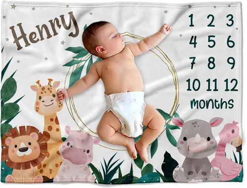 Miniatura 19 de Manta de bebé personalizada de Woodland, Manta de bebé con temática de bosque, Manta de bebé personalizada, Manta de bebé niño, Manta de bebé