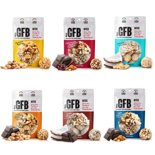 Miniatura 12 de The GFB Bocados de proteína de chocolate negro y coco - Sin gluten, a base de plantas, sin OMG, hechos de manera sostenible – Ridículamente