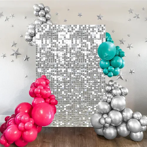 Miniatura 27 de Fondo negro brillante para pared, 3 x 4 pies, fondo de fotos de graduación con purpurina para fiestas, aniversarios, discotecas, cumpleaños