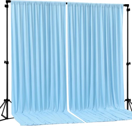 Miniatura 42 de Cortinas de Fondo Beige - Cortinas de Poliéster Sin Arrugas para Fotografía, Cortinas de Fondo para Fiestas, para Decoraciones de Baby Shower