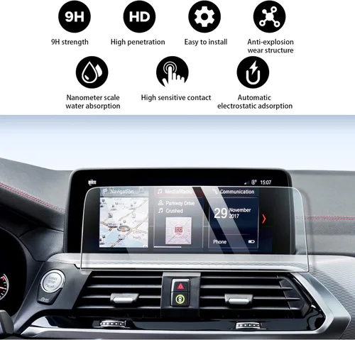 Miniatura 2 de YEE PIN X4 Mod 2021 Protector de pantalla para 2018 2019 2020 2021 G01 X3 M40i 2019 2020 2021 X4 G02 Pantalla táctil de control central, pantalla
