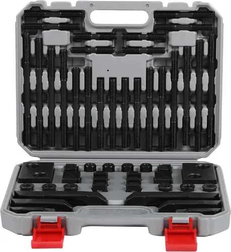 HFS(R) 58 piezas, juego de herramientas de sujeción con ranura en T de 1/2" y pernos de 3/8"-16 para molino Bridgeport