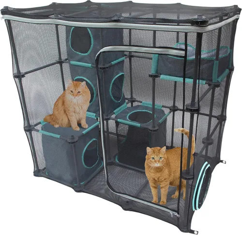 Kitty City - Muebles y juegos de patio para gatos al aire libre, juego Mega para exteriores