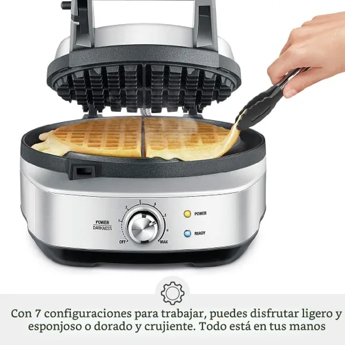 Miniatura 3 de Breville No-Mess Classic Waffle Maker BWM520XL, Acero Inoxidable Cepillado