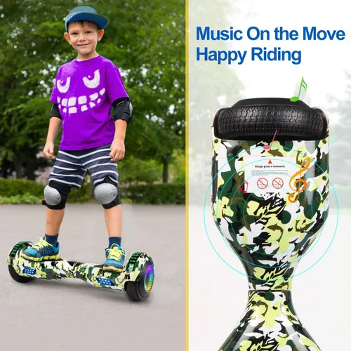 Miniatura 2 de FLYING-ANT Hoverboard - Hoverboard de 6.5 pulgadas con Bluetooth y luces LED intermitentes, Hover Board para niños y adolescentes