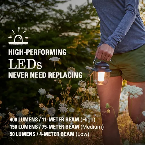 Miniatura 4 de Linterna LED recargable Coleman Classic 800L, linterna resistente a impactos y al agua con asa de mosquetón y puertos de carga, ideal para acampar