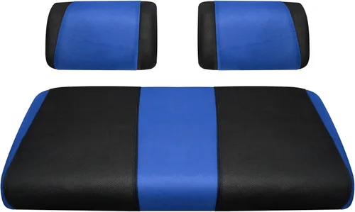 Miniatura 18 de Juego de fundas de asiento de carrito de golf, fundas para asientos delanteros de carrito de golf, ajuste para Club Car Precedent OEM, cojín de Azul