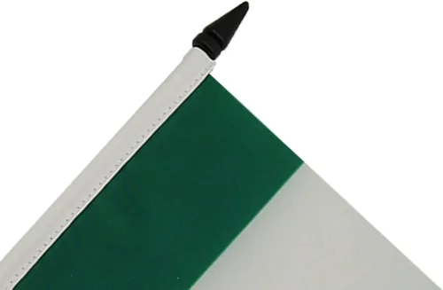 Miniatura 12 de AZ FLAG Sierra Leone Bandera de mesa 5'' x 8'' - Bandera de escritorio de Sierra Leona 21 x 14 cm - Bastón y base de plástico negro