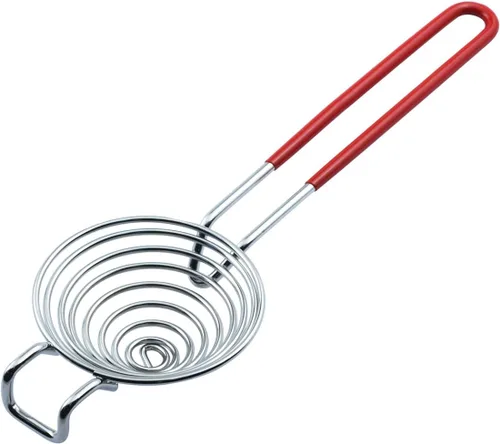 CAMKYDE Separador de huevos Herramienta de separación blanca de yema de huevo de acero inoxidable de grado alimenticio (rojo)