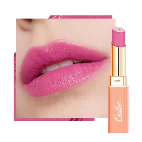 Miniatura 30 de Oulac Lápiz labial ciruela para mujer, lápiz labial mate burdeos, color de labios de cobertura completa, acabado mate satinado, textura crema, SG08