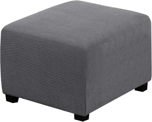 Miniatura 68 de H.VERSAILTEX Funda otomana rectangular de 29 a 34 pies para reposapiés, fundas protectoras para reposapiés, con tela jacquard elástica, gruesa