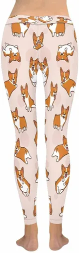 Miniatura 4 de InterestPrint Cartoon Character and Decorative Light-Weight Elastic Pants, Women Running Leggings S - 3XL