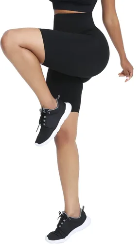 Miniatura 5 de huiming Pantalones cortos de sauna para mujer, adelgazantes, compresión para entrenamiento, entrenamiento térmico de cintura, leggings adelgazantes
