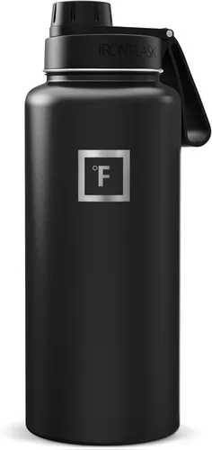 Miniatura 15 de IRON °FLASK Frasco de hidratación para acampar y senderismo con pajilla, botella de agua deportiva de acero inoxidable con aislamiento de boca