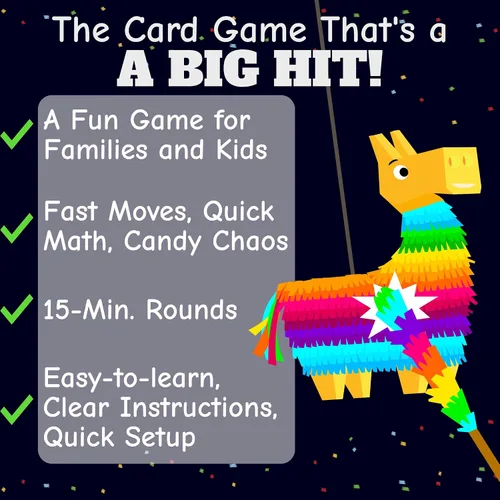 Miniatura 7 de 3, 2, 1, Piñata! - Divertido juego de cartas familiar para niños y adultos - Juego de fiesta de ritmo rápido para noche de juegos - A partir de 7