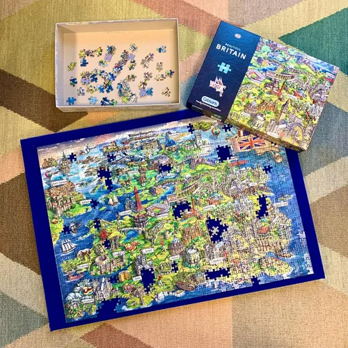 Miniatura 4 de Gibsons Games Beautiful Britain - Rompecabezas de 1000 piezas Rompecabezas sostenible para adultos Tablero 100% reciclado premium Gran regalo