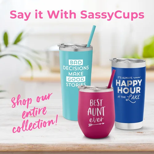 Miniatura 9 de Vaso personalizado de acero inoxidable con la frase "Best Aunt Ever", taza aislada con bonito diseño, tapa de cierre deslizante con pajilla