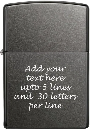 Miniatura 30 de Encendedor de aceite personalizado ZIPPO clásico a prueba de viento grabado (hielo negro)