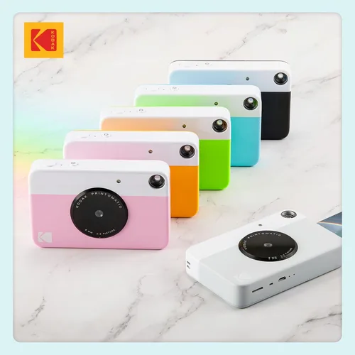 Miniatura 7 de KODAK Printomatic - Cámara digital de impresión instantánea a todo color de 5 MP, fotos coloridas en papel fotográfico con respaldo adhesivo Zink