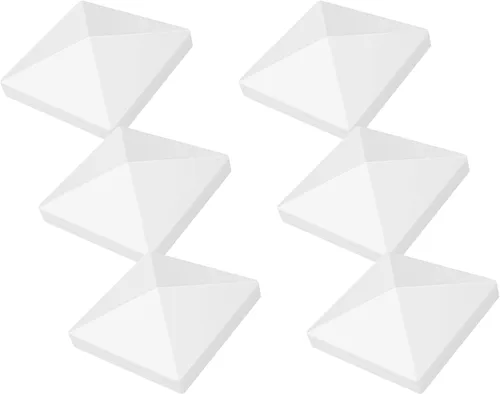 Miniatura 9 de GKOLED Paquete de 6 tapas de vinilo de PVC negro pirámide de 3.5 x 3.5 pulgadas, para postes con tamaño real de 3.5 x 3.5 pulgadas, adecuadas