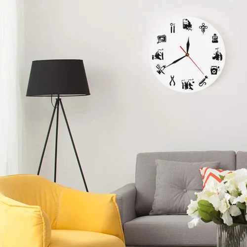 Miniatura 7 de The Geeky Days Moderno reloj de pared silencioso sin tictac clínica dental oficina signo decoración endodoncista reloj reloj dentistas regalo