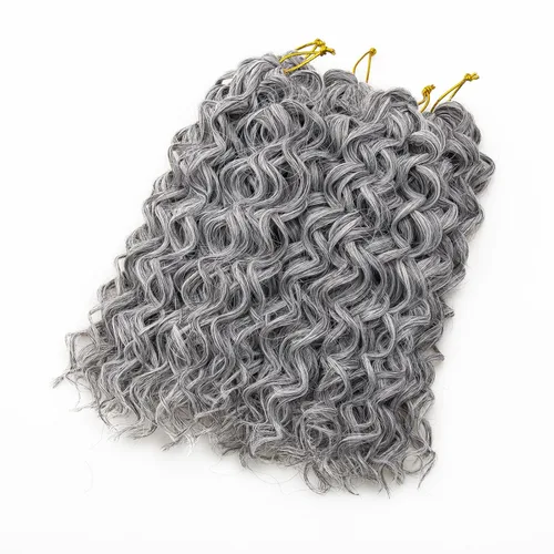 Miniatura 11 de 8 Paquetes de Cabello Rizado con Ganchillo GoGo, Cabello Rizado con Ganchillo para Mujeres Negras, Trenzado de Onda Profunda, Cabello Sintético