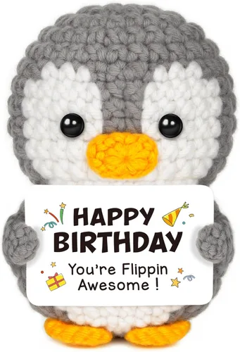 Miniatura 14 de Regalos para relaciones a larga distancia para novio, novia, amistad, regalos de Thinking of You para mejor amiga, pareja, pingüino de ganchillo