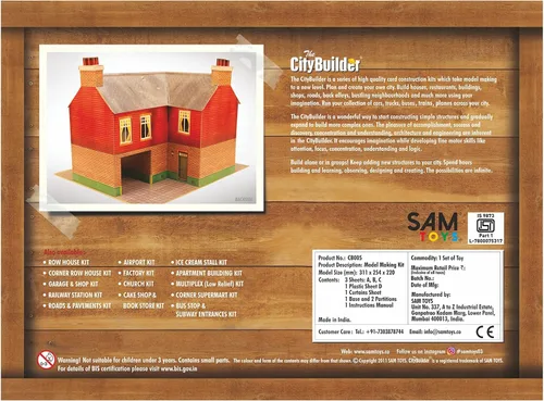 Miniatura 4 de O Gauge 0.276 in Escala 1:48 Modelo Ferrocarril Edificio Cartón Esquina INN Kit CityBuilder