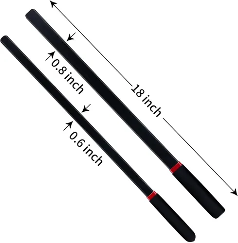 Miniatura 2 de Juego de 2 piezas de 18 pulgadas, color negro, con asas antideslizantes